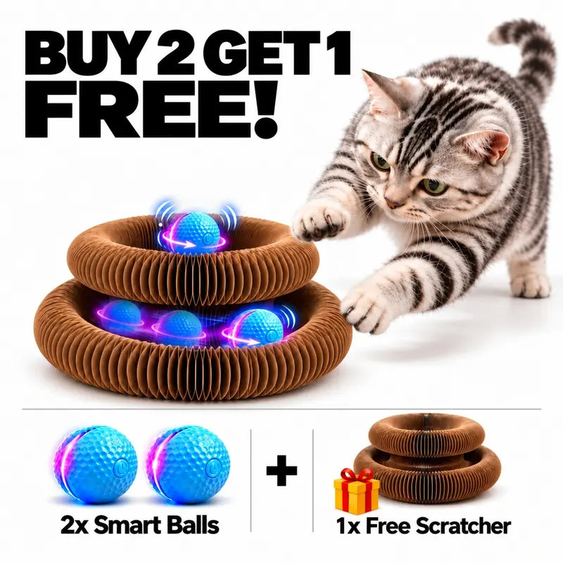 Self-Rolling Smart Cat Teaser Ball Toy - USB Rechargeable Interactive Pet Toy with Lights, 2 Modes, Silicone Dot Texture, Rolls Automatically, Keeps Indoor Cats Active, Single Unit, Ideal Gift (No Redundant Promotions)
